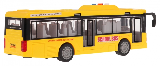 Yellow interactive bus with light and sound features