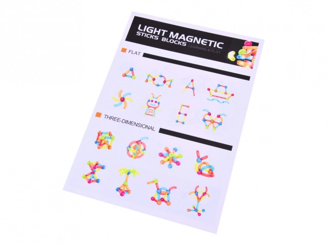 3D Colorful Illuminated Magnetic Blocks for Children