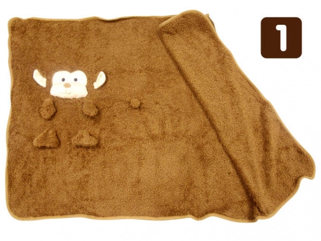 Soft Blanket Monkey Plush Pillow