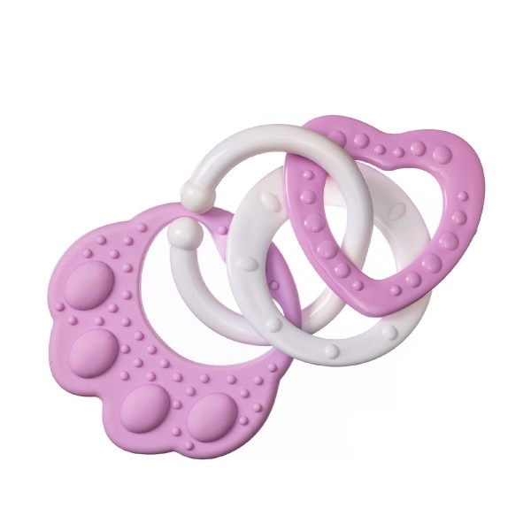 Bear Paw Silicone Baby Teether with Danglers