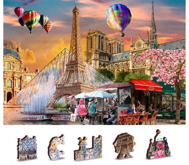 Wooden Paris Spring Puzzle by Wooden City