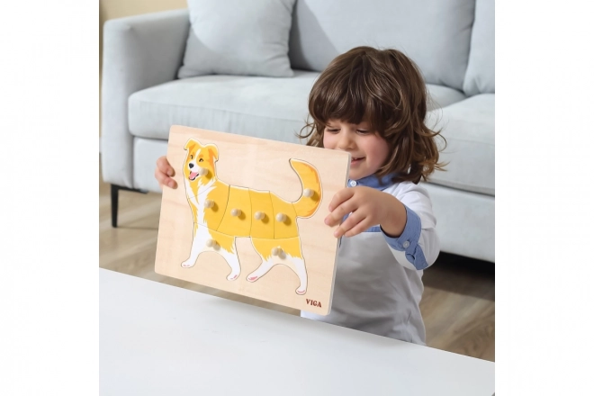 Wooden Montessori Dog Puzzle