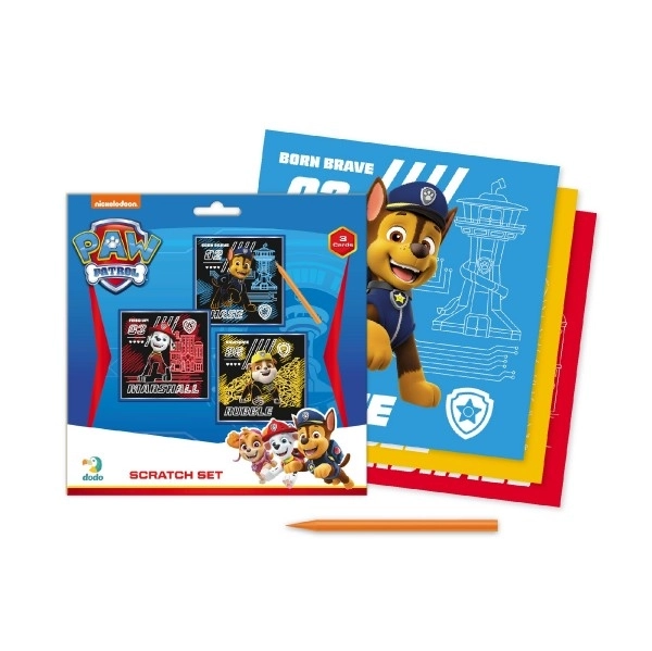 Scratch Art Images Set with Paw Patrol