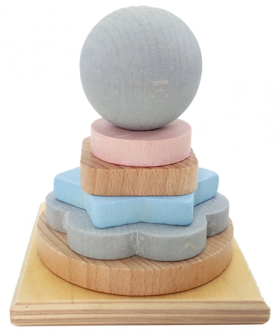 Nature Wooden Stacking Tower Blue