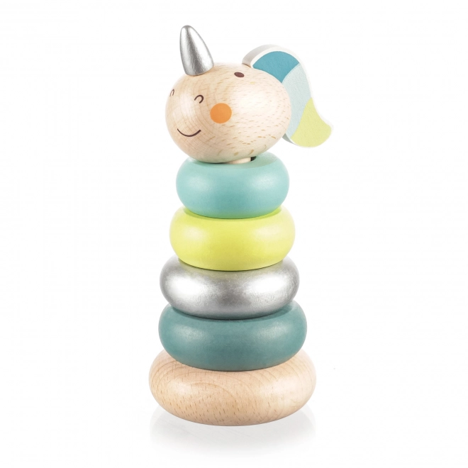 Wooden Stacking Unicorn Rings