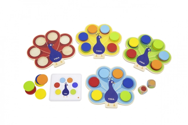 Colorful Peacock Wooden Game