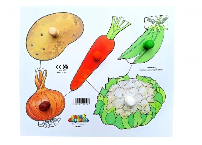 Peel and Slice Wooden Puzzle - Farm Vegetables