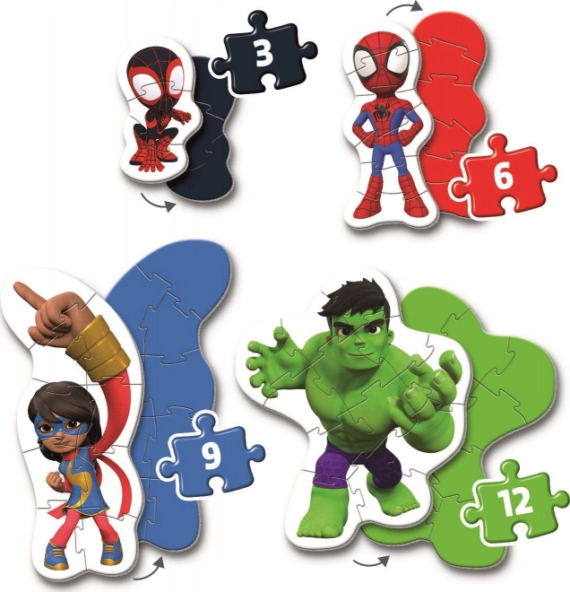 Clementoni my first puzzle Spidey and his amazing friends 4-in-1 set