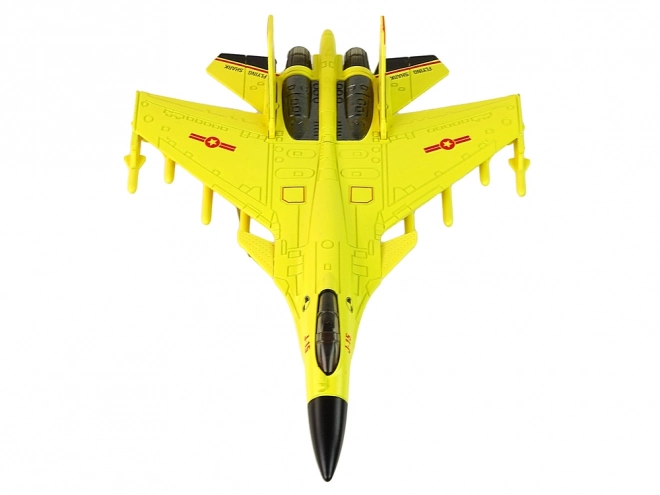 Friction-Powered Fighter Jet Yellow