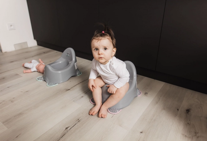 Children's Potty Unicorn Grey Pink