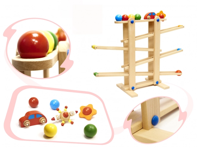 Wooden Ball Ramp XXL Montessori Track