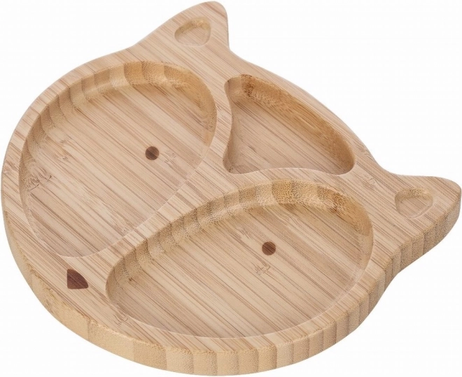 Piatto di bambù a forma di volpe