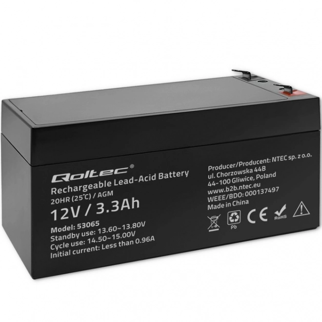 AGM Battery 12V 3.3Ah