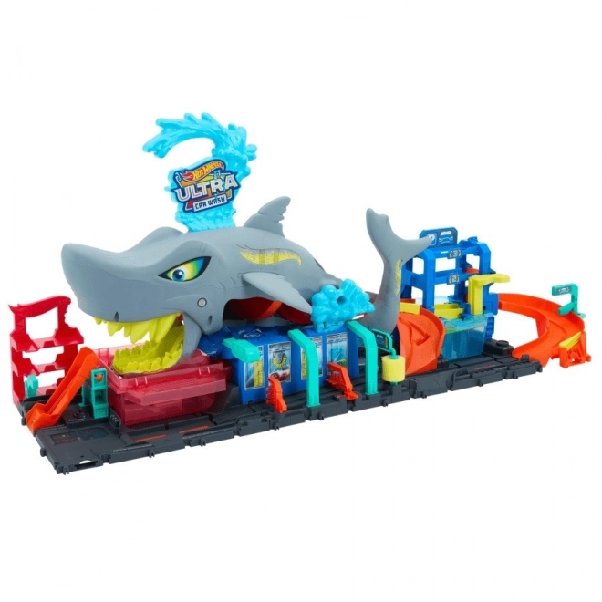 Hot Wheels City Color Reveal Shark Car Wash Playset