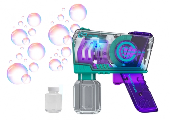 Bubble Gun with Lights in Purple