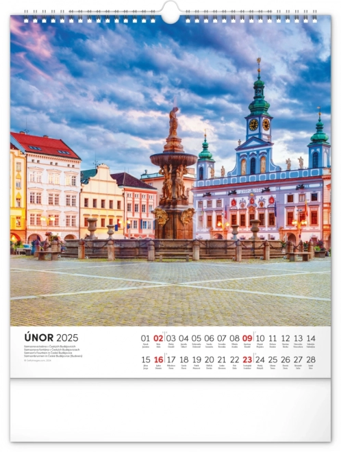 Wall Calendar Czech Republic 2025