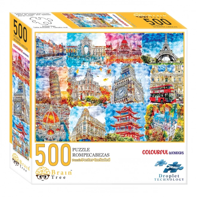 Colorful Landmarks Puzzle 500 Pieces