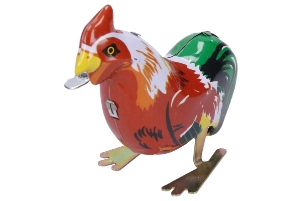 Wind-Up Metal Rooster Toy