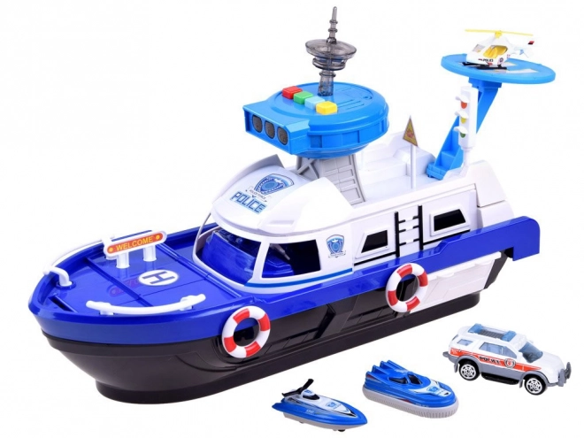 Police Boat and Helicopter Playset