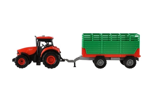 Farm Tractor with Trailer and Lights