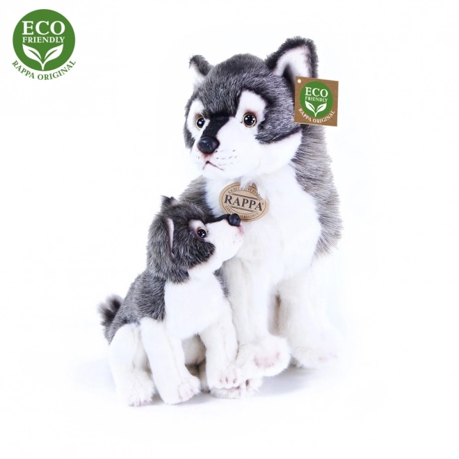 Plush Wolf with Pup Eco-friendly