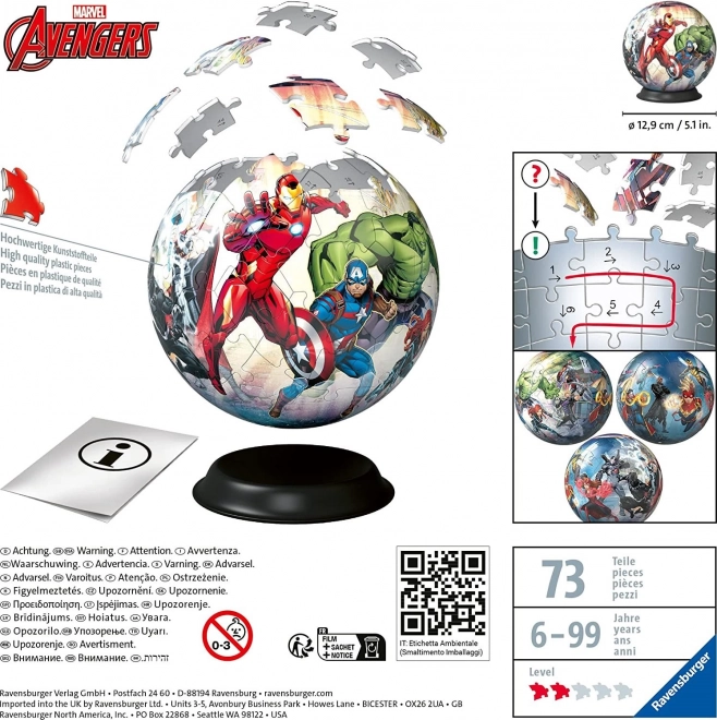 Ravensburger 3D Puzzleball Marvel: Avengers