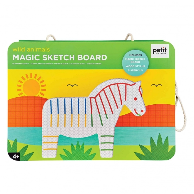 Magnetic Drawing Board with Wild Animals