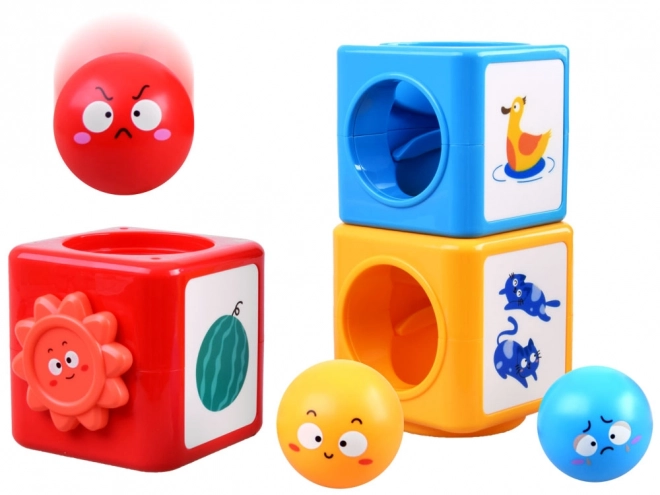 Colorful Sorting Tower with Blocks for Kids