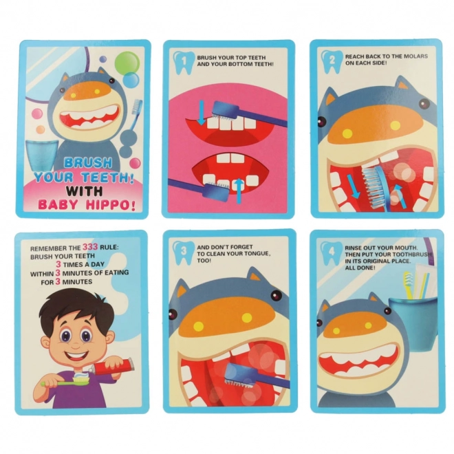 Pink hippo dentist playset