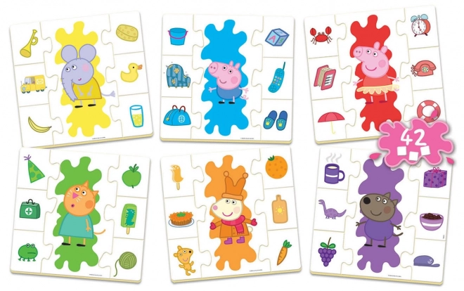 Peppa Pig Educational Color Puzzle for Kids