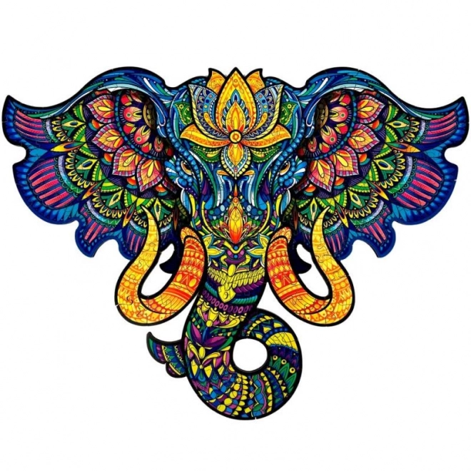 Wooden Colorful Puzzle Sacred Elephant