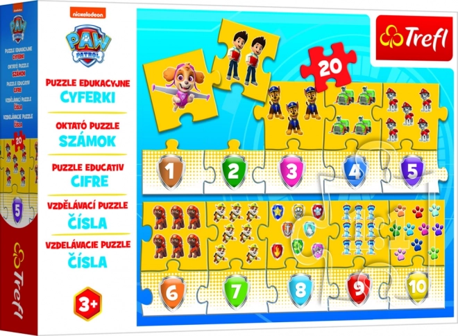 Trefl Educational Puzzle - Paw Patrol Numbers