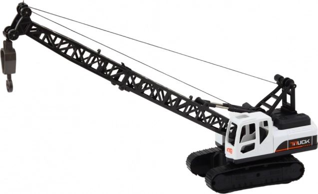 Grue à chenilles blanche pour jouer avec crochet rotatif 360°