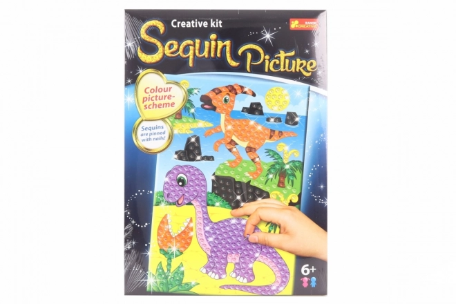 Dinosaur Sequin Art Set