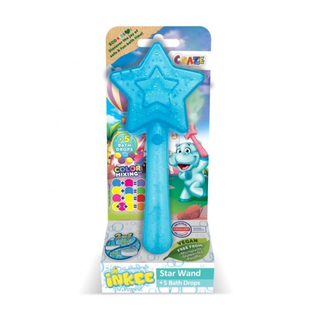 Magic wand star shape with bath drops