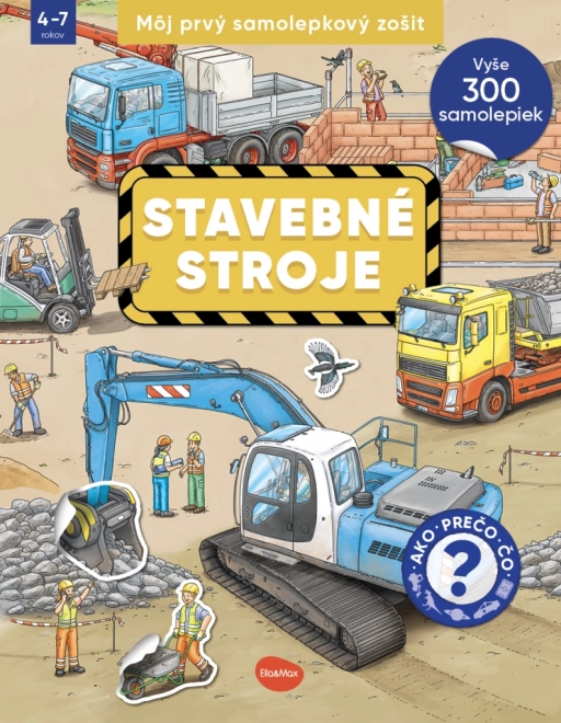 Můj první samolepkový sešit – stavební stroje