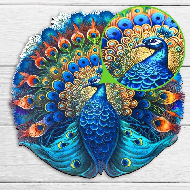 EscapeWelt Wooden Glow-in-the-Dark Peacock Puzzle 200 Pieces