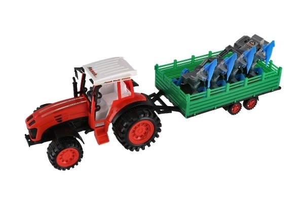 Tractor with Trailer and Plow for Kids