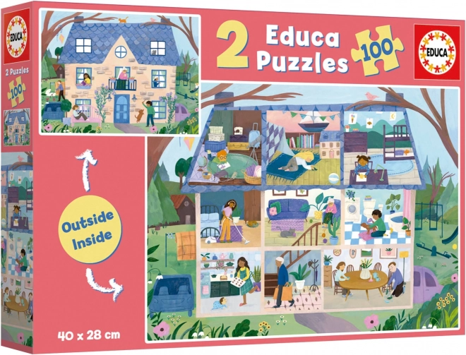 Educa Outside Inside House Puzzle