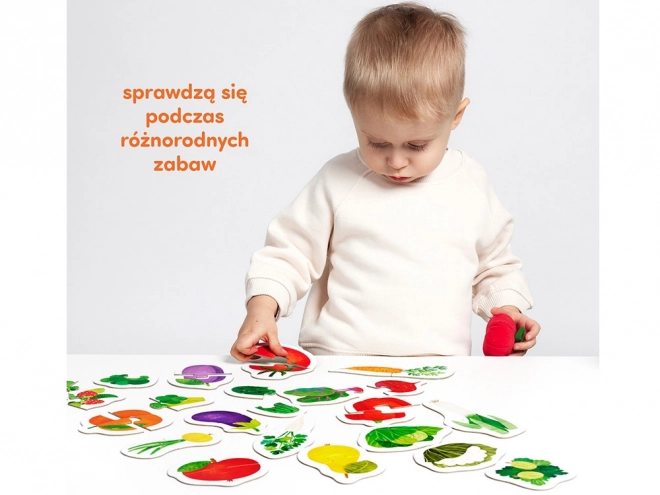Gyümölcs és zöldség párosító puzzle