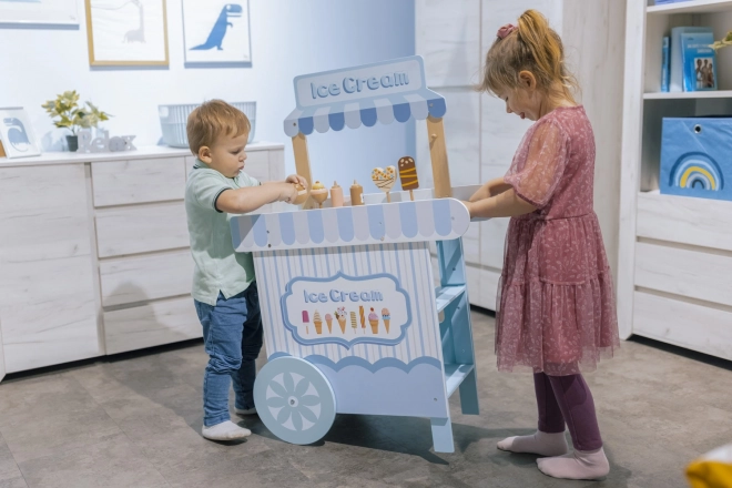 Wooden Ice Cream Stand Set