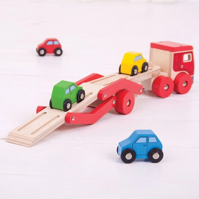 Wooden Toy Truck with Cars