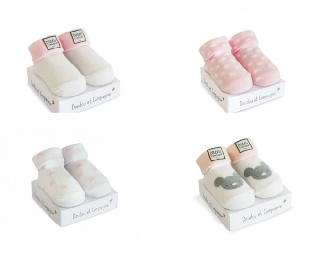 Doudou Baby Gift Set - Socks for Girls 0-6 Months