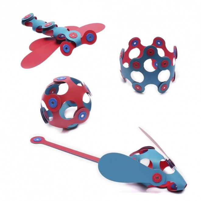 Flexible Magnetic Building Blocks - Flamingo & Turquoise