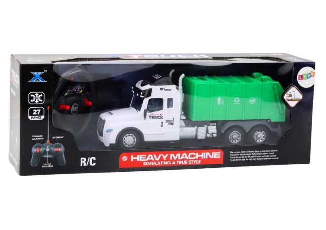 Remote Control Green Garbage Truck with Lights and Sounds