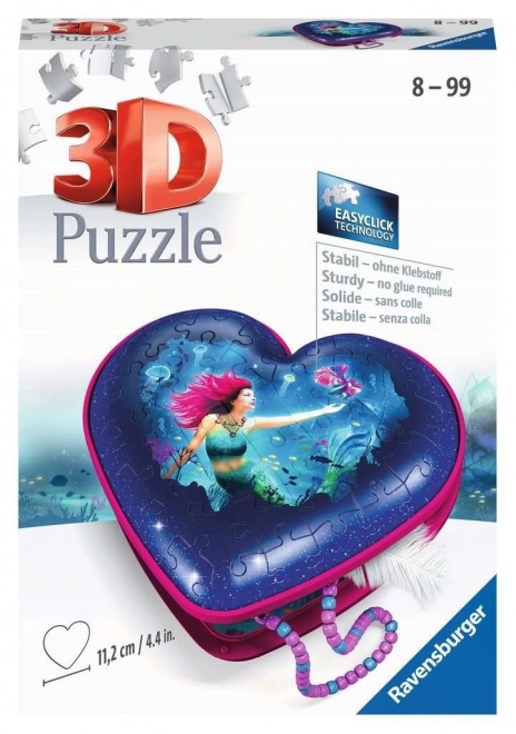 Ravensburger 3D Mermaid Heart Puzzle Jewelry Box