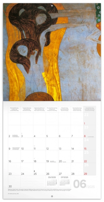 Notique Planner with Gustav Klimt Art 2025