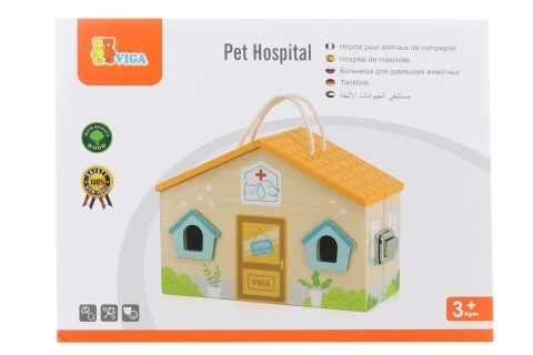 Wooden Veterinary Hospital with Accessories