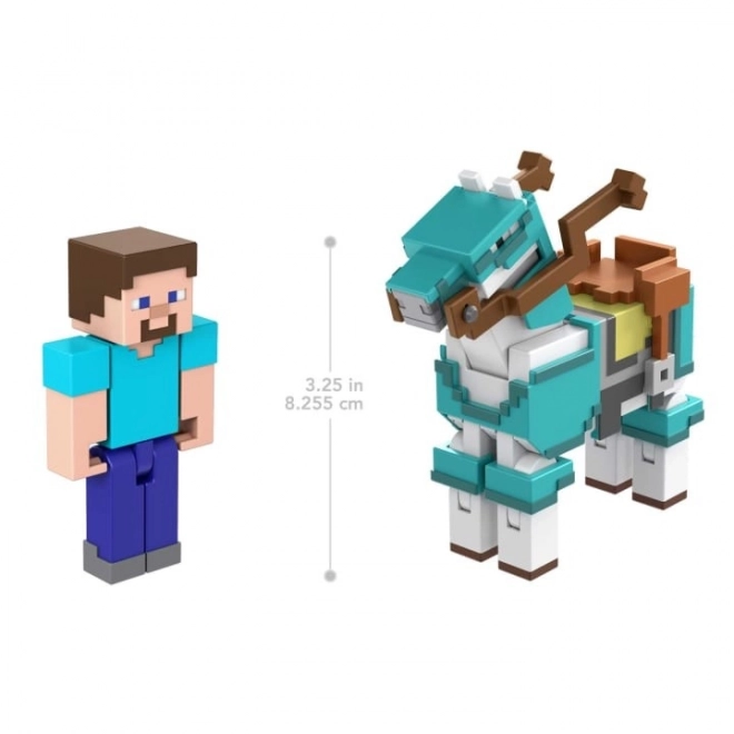 Minecraft Steve and Horse Figures Set