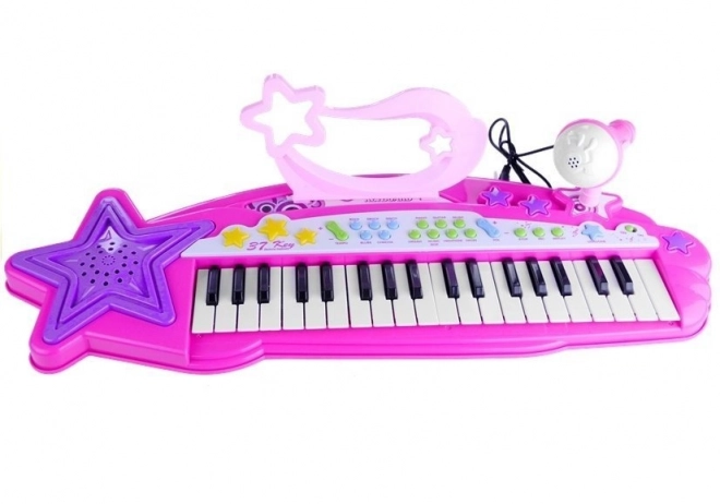 Musical Keyboard with Microphone for Girls